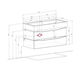 Тумба напольная Аквародос Венеция 100 см с раковиной Пинто ДСП/МДФ белый АР000040220