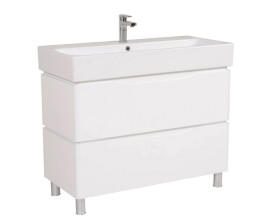 Тумба для підлоги Аквародос Венеція 100 см з раковиною Пінто ДСП/МДФ білий АР000040220