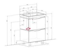 Тумба напольная Аквародос Венеция 60 см с раковиной City ДСП/МДФ белый АР000040218