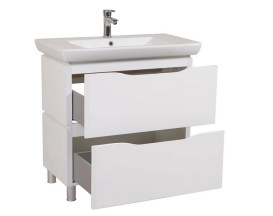 Тумба для підлоги Аквародос Венеція 85 см з раковиною Порто ДСП/МДФ білий АР000040212