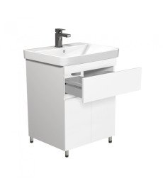 Тумба напольная Мойдодыр City White 60 с раковиной Vivace ДСП белый глянец 00-0008657