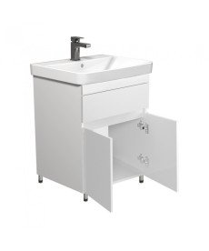 Тумба напольная Мойдодыр City White 60 с раковиной Vivace ДСП белый глянец 00-0008657
