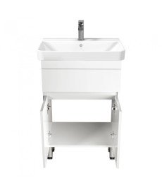 Тумба напольная Мойдодыр City White 60 с раковиной Vivace ДСП белый глянец 00-0008657