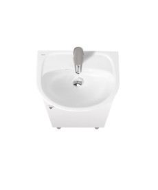 Тумба напольная Мойдодыр Фокус 40 см с раковиной Solo ДСП/МДФ белый глянец 00-0008391