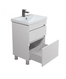 Тумба підлогова Мийдодір MoonShine 50 з раковиною Sempre ДСП білий глянець 00-0008513