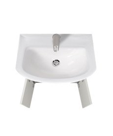 Тумба напольная Мойдодыр Nice Loft 60 с раковиной Proxy ДСП бетон/белый глянец 00-0008576