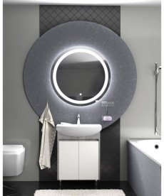 Тумба напольная Мойдодыр Nice Loft 60 с раковиной Proxy ДСП бетон/белый глянец 00-0008576