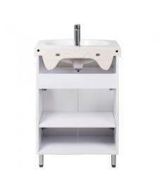 Тумба підлогова Мийдодір Temp 60 з раковиною Runa ДСП/МДФ білий глянець 00-0008564
