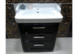 Тумба для підлоги під раковину Kerama Marazzi Pompei 80 см МДФ чорний PO.80.3\BLK