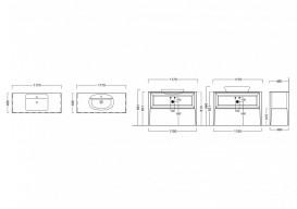 Тумба напольная под раковину Kerama Marazzi Plaza Classic 120 см массив дерева белый PL.C.120.1+1\WHT