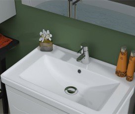 Тумба для підлоги Sanwerk Mindal 80х44 см з раковиною Канті білий MV0000655