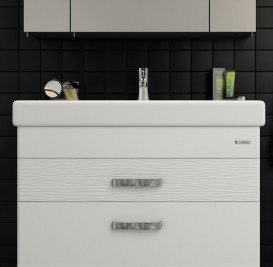 Тумба напольная Sanwerk Sierra 100х44 см с раковиной Принц белый MV0000452