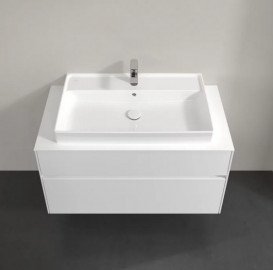 Тумба под раковину Villeroy&Boch Collaro 100х50 см с подсветкой ДСП матовый белый C020B0MS