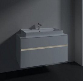 Тумба под раковину Villeroy&Boch Collaro 100х50 см с подсветкой ДСП матовый белый C020B0MS