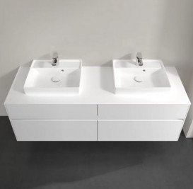  	Тумба под раковину Villeroy & Boch Collaro 160х50 см с подсветкой ДСП матовый белый C021B0MS