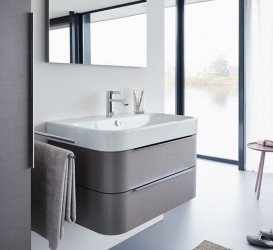 Тумба під раковину Duravit Happy D.2 підвісна 77,5х48 см ДСП льон H2636507575