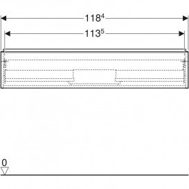 Тумба під раковину Geberit iCon 118,4x24,7x47,6 см ДСП дуб/ручка лава матовий 502.313.JH.1