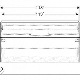 Тумба под раковину Geberit iCon 118,4x61,5x47,6 см ДСП белый глянцевый ручка белый матовый 502.306.01.1