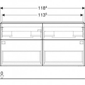 Тумба під раковину Geberit iCon 118,4 x61, 5x47, 6 см ДСП лава матовий 502.309.JK.1