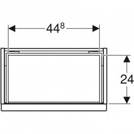 Тумба під раковину Geberit iCon 52x41, 5x30, 7 см ДСП білий глянцевий ручка хром глянцевий 502.302.01.2