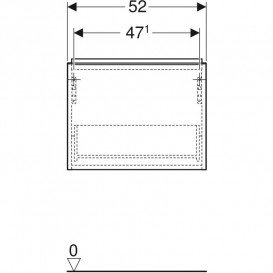 Тумба під раковину Geberit iCon 52x41,5x30,7 см ДСП лава матовий 502.302.JK.1