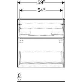 Тумба під раковину Geberit iCon 59,2x61,5x41,6 см ДСП лава матовий 502.307.JK.1