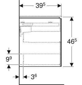 Тумба под раковину Geberit One 104,5x39,5 см с подсветкой МДФ белый глянцевый 500.386.01.1