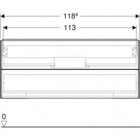 Тумба під раковину Geberit One 118,4x50,4x47 см ДСП дуб 505.265.00.5