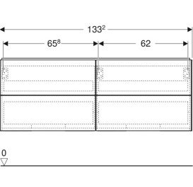 Тумба під раковину Geberit One 133,2x47 см ДСП чорний матовий 505.266.00.8