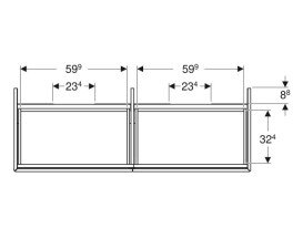 Тумба під раковину Geberit One 133,2x47 см ДСП чорний матовий 505.266.00.8