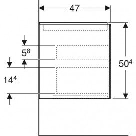 Тумба под раковину Geberit One 133,2x50,4x47 см ДСП белый глянцевый 505.266.00.1