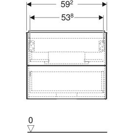 Тумба під раковину Geberit One 59,2x47 см ДСП чорний матовий 505.261.00.8