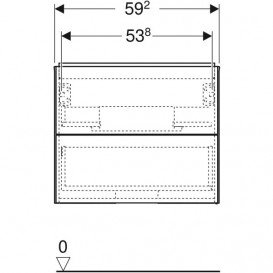Тумба під раковину Geberit One 59,2x50,4x47 см ДСП сірий матовий 505.261.00.7