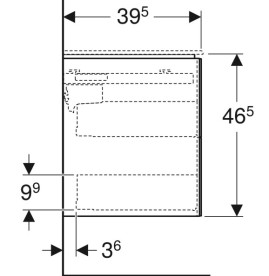 Тумба под раковину Geberit One 74,5x39,5 см с подсветкой МДФ белый глянцевый 500.381.01.1