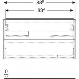 Тумба под раковину Geberit One 88,8x50,4x47 см ДСП дуб 505.263.00.5
