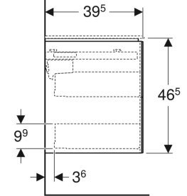 Тумба під раковину Geberit One 89,5x39,5 см із підсвічуванням МДФ білий глянсовий 500.385.01.1