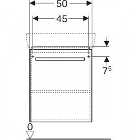 Тумба під раковину Geberit Selnova Compact 50х36,7 см МДФ білий 501.492.00.1