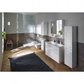 Тумба под раковину Geberit Selnova Square 98,8х50,2 см ДСП белый глянец 501.212.00.1