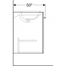 Тумба под раковину Geberit Selnova Square 58,8х50,2 см ДСП лава 501.221.00.1