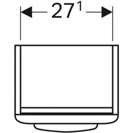 Тумба под раковину Geberit Selnova Square 30,3х25,4 см ДСП лава 501.397.JK.1
