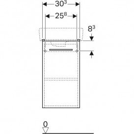 Тумба під раковину Geberit Selnova Square 30,3х25,4 см ДСП лава 501.397.JK.1