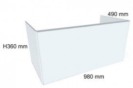 Тумба під раковину Hatria Canalgrande підвісна 98 см ДСП білий матовий/антрацит Y2AYZG