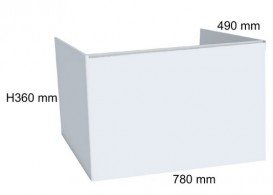 Тумба під раковину Hatria Canalgrande підвісна 78 см ДСП білий матовий/темно-сірий Y2AXZT