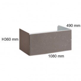 Тумба под раковину Hatria Daytime подвесная 108 см ДСП тортола 