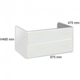 Тумба під раковину Hatria Le Fiabe підвісна 97.5 см ДСП білий/цемент 