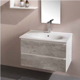 Тумба під раковину Hatria Le Fiabe підвісна 77.5 см ДСП білий/цемент 