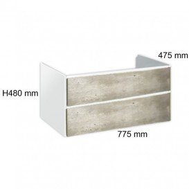 Тумба під раковину Hatria Le Fiabe підвісна 77.5 см ДСП білий/цемент 