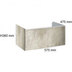 Тумба під раковину Hatria Le Fiabe підвісна 57.5 см ДСП цемент 