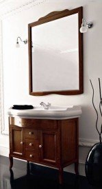 Тумба под раковину Kerasan Retro 100 см массив дерева орех 734740