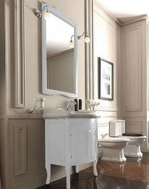 Тумба під раковину Kerasan Retro 73 см масив дерева білий матовий 734930